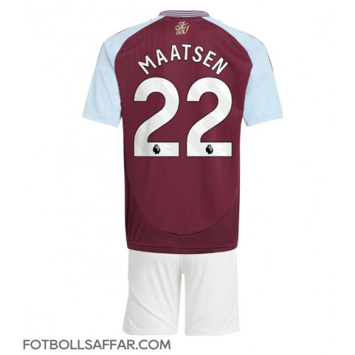Aston Villa Ian Maatsen #22 Hemmadräkt Barn 2024-25 Kortärmad (+ Korta byxor)